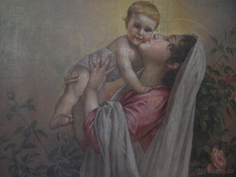Obraz svatý motiv, malba Karel Medlík 20.9.1860 Nová Paka - 8