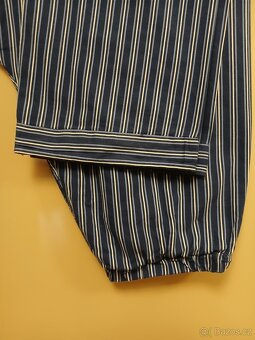 Pánské pyžamo vel. L - XL, plátěné 100% bavlna, proužek - 8