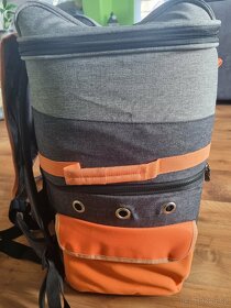 Dvoupatrový batoh - oranžová - 8