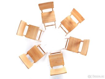 6x těžké dubové barové židle - 8