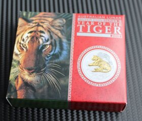 1 OZ stříbrná mince Year of the Tiger 2010 Rok tygra - 8
