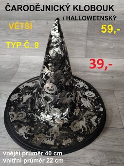 Čarodějnické klobouky - VĚTŠÍ - SLEVA na vše - 8