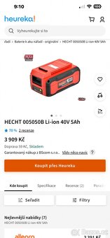 Sekačka na trávu zánovní AKU plus baterie - 8