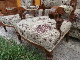 Starožitna sofa 2 křesla - 8