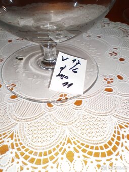 sklo - obří číše  - čiré sklo - výš. 37, 31, 17 cm ++nové++ - 8