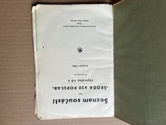 ŠKODA 420 POPULAR seznam součástí - 8