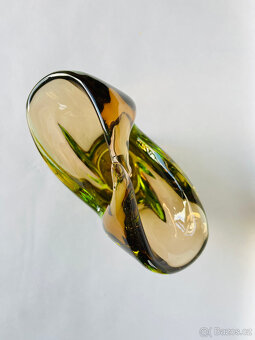 Košík Elegance, uranové hutní sklo, Milena Velíšková - 8