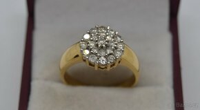 Zlatý prsten s brilianty 1CT - 8