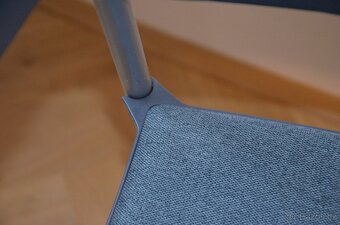 PRODÁM ŽIDLE KONFERNEČNÍ, šedo-modrá, designová - 8