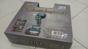 Aku rázový utahovák TIGO MD-37 , 2x baterie - NOVÝ - 8