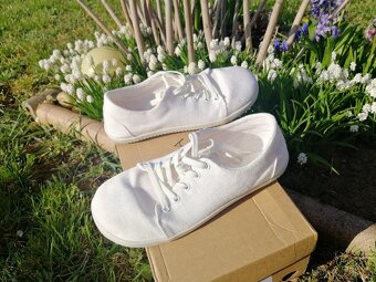 Ahinsa bílé tenisky - 8