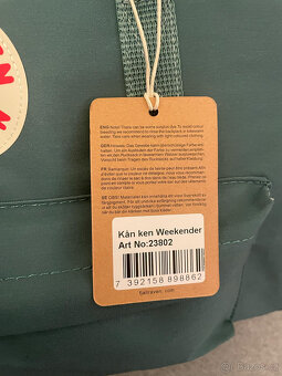 Prodám batoh značky Fjällräven Kanken Weekender Frost Green - 8