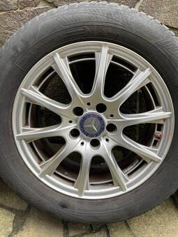 Alu kola Mercedes 5x112 r16 zimní pneu 205/60/16 - 8