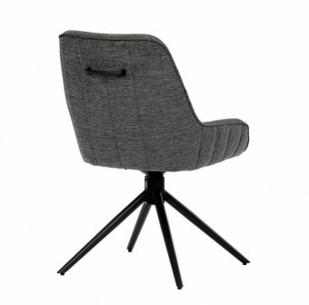 Židle jídelní, šedá s otočnou funkcí - 8