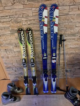 Dětské lyže  a lyžáky vel. 110  a vel. 130 a dětska přilba - 8