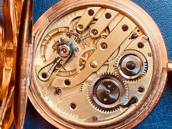 Zlaté 14-karátové kapesní hodinky Teutonia Glashütte - 8