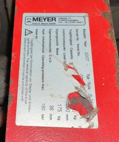 Paletizační vidle MEYER 2.6m nastavitelná rosteč - 8