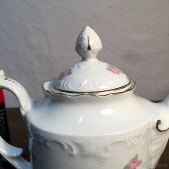 Konvice a cukřenka s kvítky Schlaggenvald Slavkov 1918 - 8