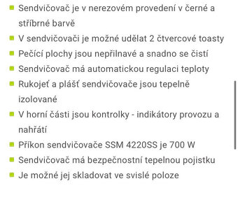 Sendwich maker Sencor SSM4220SS - 8