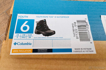 dětské zimní boty Columbia YOUTH ROPE TOW - EUR 38 - 8