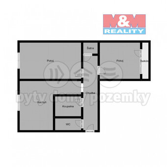 Prodej bytu 2+1, 58 m², Zbýšov, ul. čtvrť P. Bezruče - 8