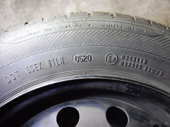 Prodám orig. 14" plech. kola + letní pneu na PEUGEOT 207 - 8