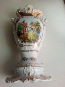 STAROŽITNÁ PORCELÁNOVÁ VÁZA - VYSOKÁ - 35cm - 8