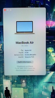 MacBook Air 2020 M1 13.3” space grey. ZÁNOVNÍ/ZÁRUKA - 8