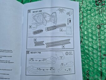 dekorativní a ochranné prahové lišty ALU s nápisem Škoda Oct - 8
