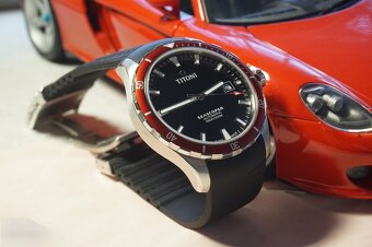 Titoni model Seascoper black - red, orig. hodinky, stav NOVÉ - 8