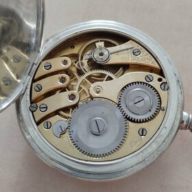 Stříbrné kapesní hodinky L.W.C - Langendorf - 8