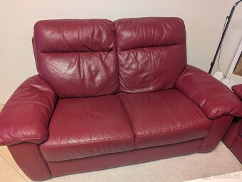 Luxusní kožená sedací souprava 3+2+1 / VELKÁ SLEVA - 8