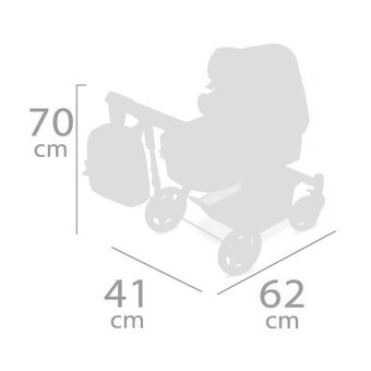 Skládací hluboký kočárek pro panenky + postylka ZDARMA - 8