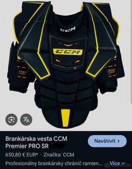 Brankářská vesta CCM PREMIER PRO SR. - 8
