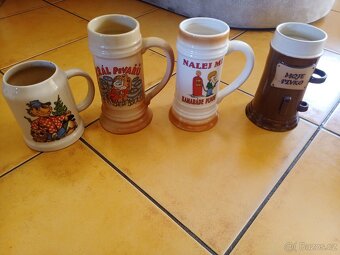 Prodám pivní skleničky keramika atd. viz foto - 8