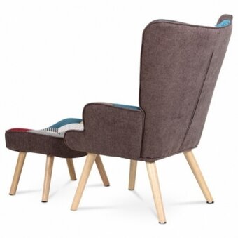 Prodáme Křeslo patchwork s podnožkou     AK-305 PW2 - 8