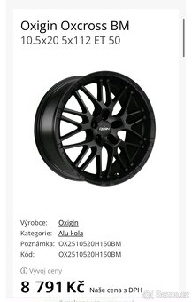 Sada Alu kol 5x112 R20 - 8