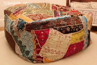 Nový designový sedací polštář Patchwork, zdobený - 8