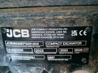 PRODÁM MINIBAGR JCB 8026 CTS R.V 2023 - 8