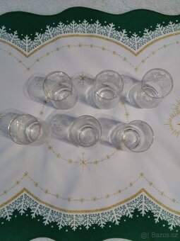 Sada skleniček, zlacený okraj - 8