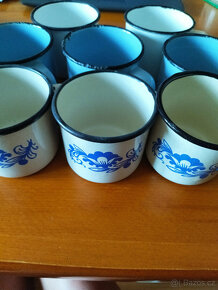 Věci z půdy-retro lžíce, ešus,talíře, plecháčky,konvička,cuk - 8