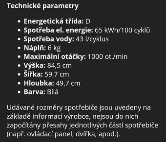 ECG Automatická pračka ( ‼️REZERVOVÁN ‼️  ) - 8