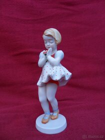 Dívka s kytičkou,17cm,Gebr.Metzler-Ortloff. - 8