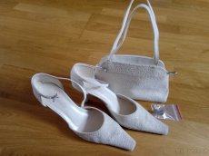 Dámské svatební lodičky a kabelka - 8