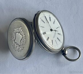 Kapesní hodinky dvouplášťové, ze stříbra - 8