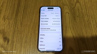 IPHONE 15 PRO BLUE 128GB TOP STAV ZÁRUKA - 8