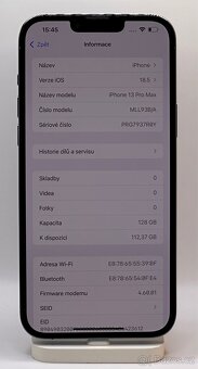 iPhone 13 Pro Max 128GB Sierra Blue, 100% Baterie - 8