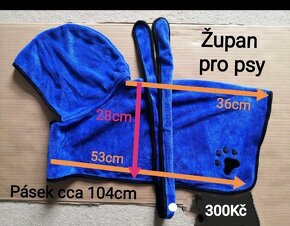 Oblečky, župan a vesta na plavání pro psy - 8