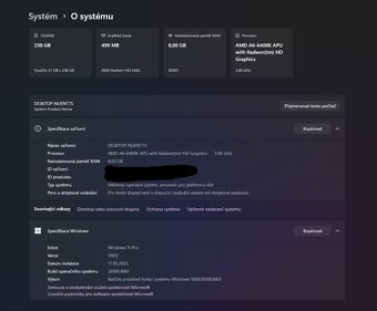 PC OFFICE AMD X2, 8GB RAM, 256GB SSD, WIN11PRO - 8
