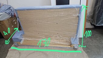 Rozkládací modrý gauč - 8